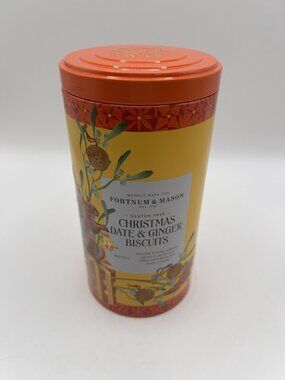 Fortnum & Mason Christmas Date Ginger Biscuit Tin Squirrel Empty 2024